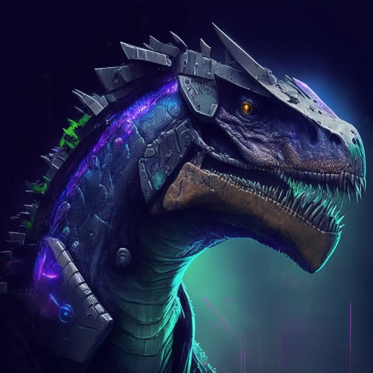profile picture of a cyber-dinosaur