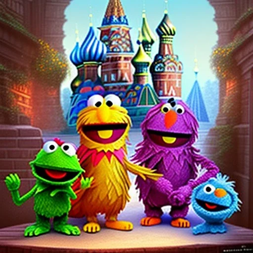 Russian Orthodox Sesame Street, fantasy art