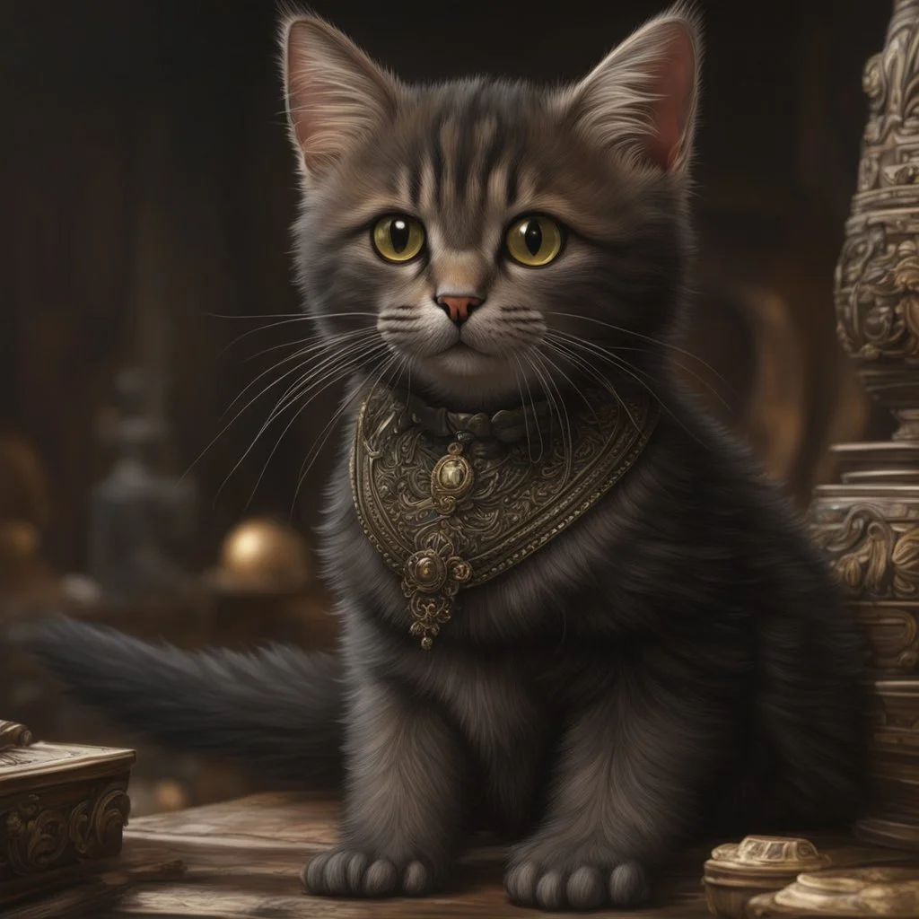 Um gato preto peludo num cesto, trending on artstation, sharp focus, studio photo, intricate details, highly detailed, by greg rutkowski