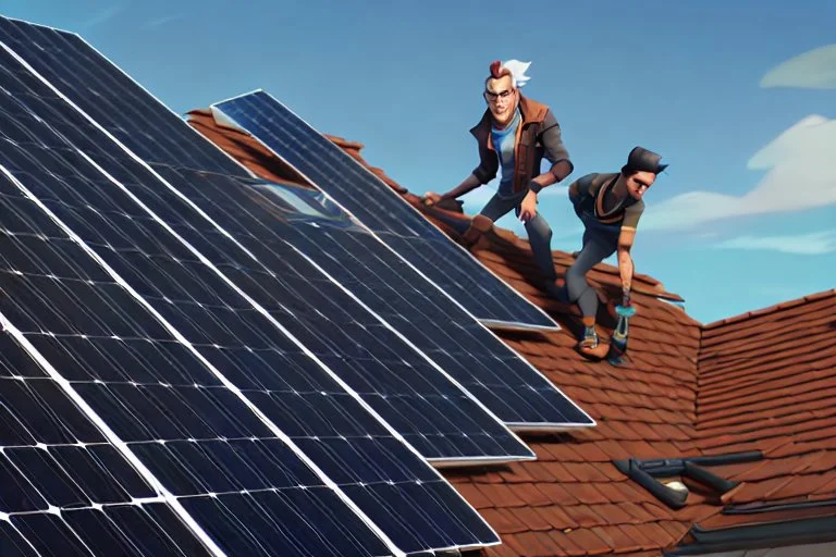 crooks stealing solar panels from the roof of a residence