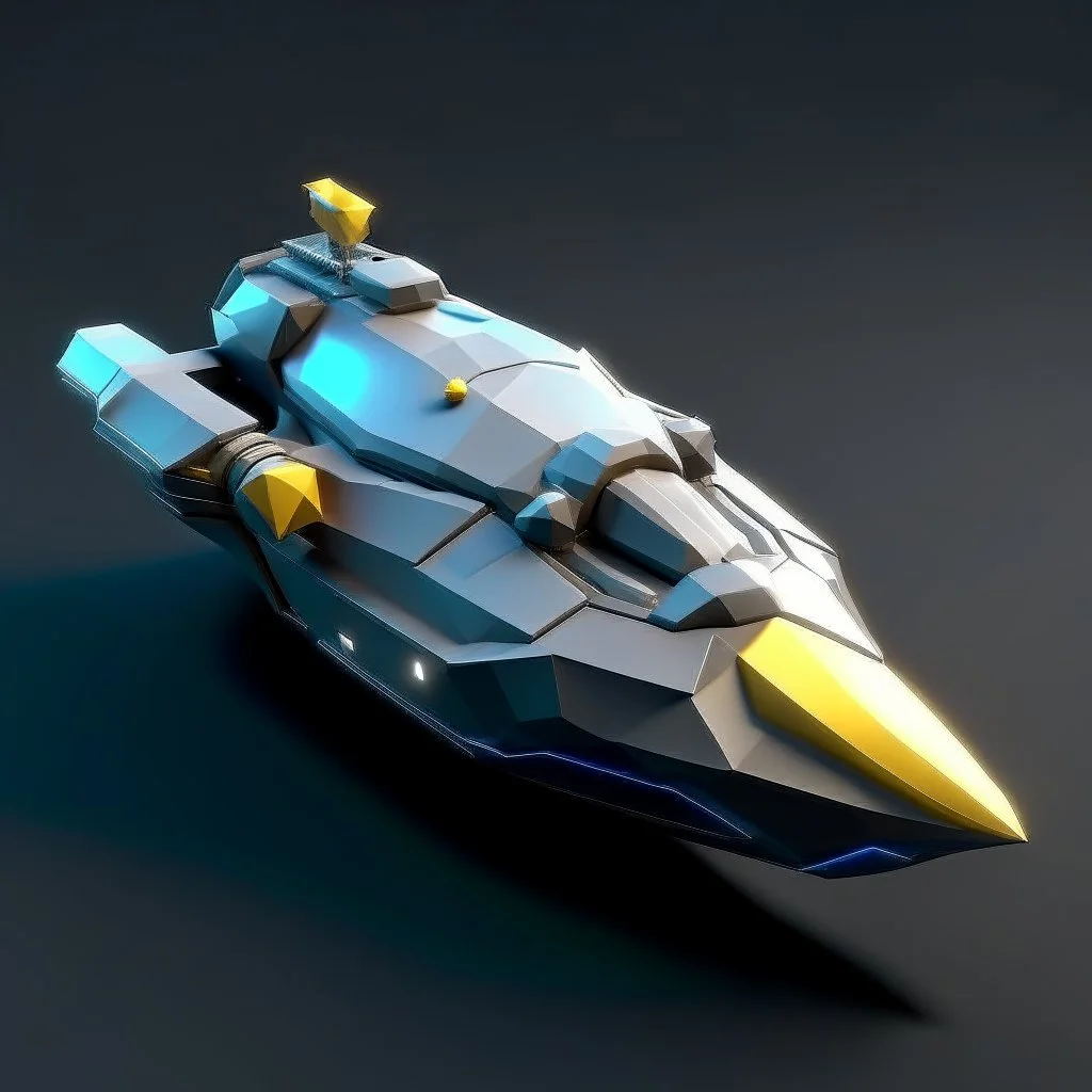 lowpoly spaceship spoon