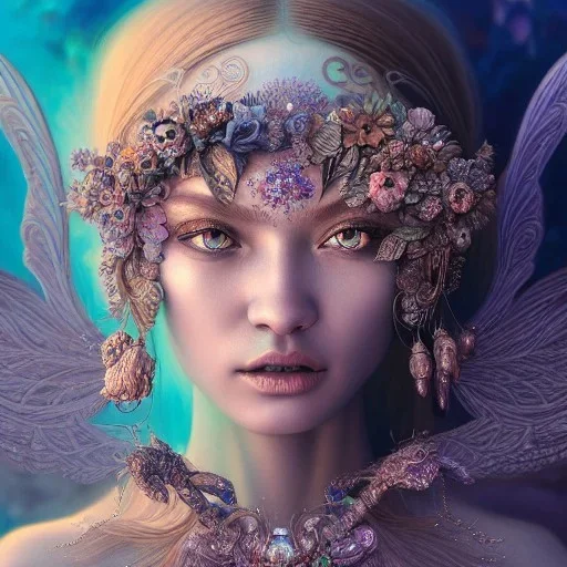 Insanely detailed photograph of an elaborate beautiful crystal goddess intricate glowing skin eyes intricate face hair lashes fur dress hyperdetailed painting by Anna Dittmann Huang Guangjian and Dan Witz CGSociety ZBrush Central fantasy art album cover art 4K 64 megapixels 8K resolution HDR Greek shiny space colours jewelry celestial hair eyes light"