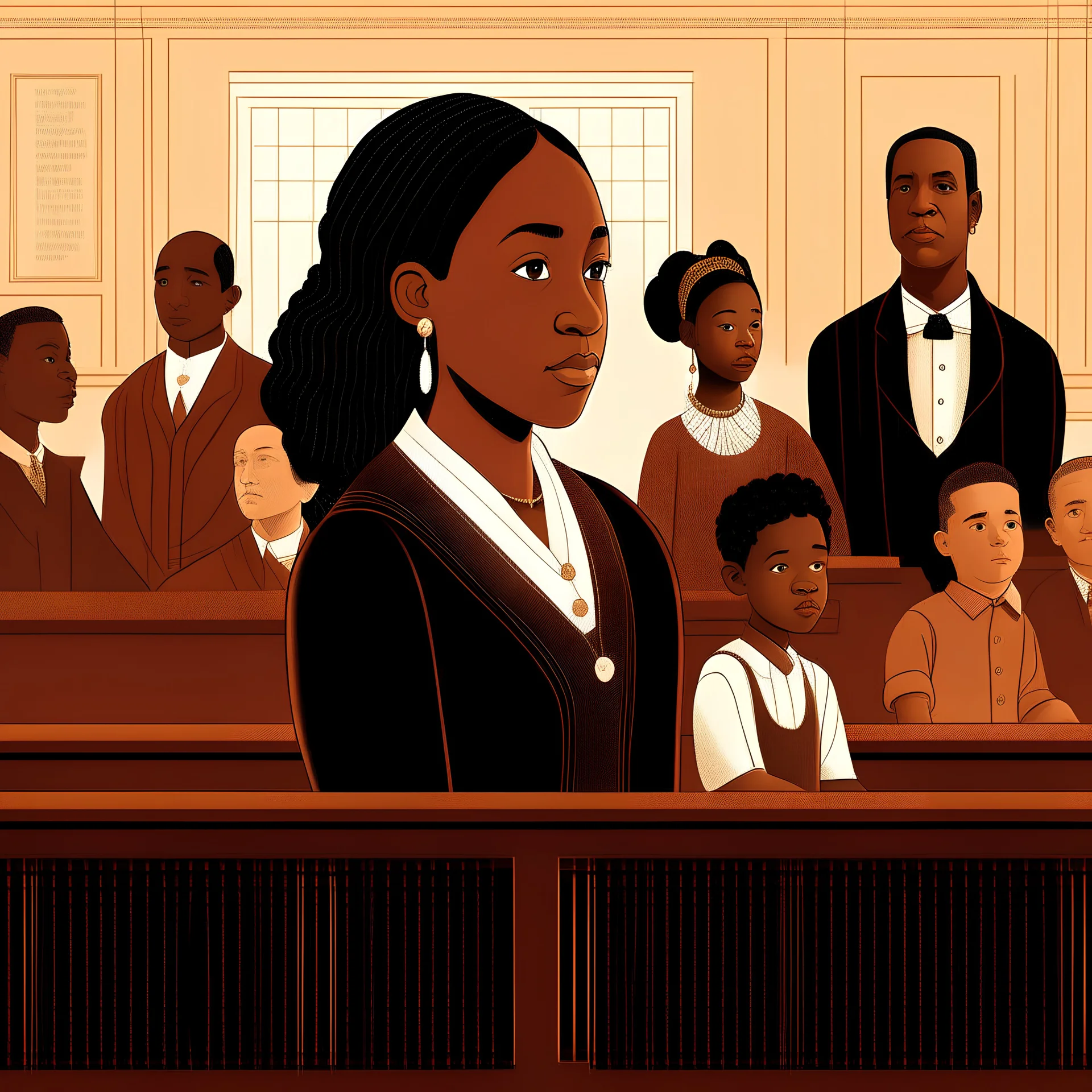 Illustration of "Brown v. Board of Education"