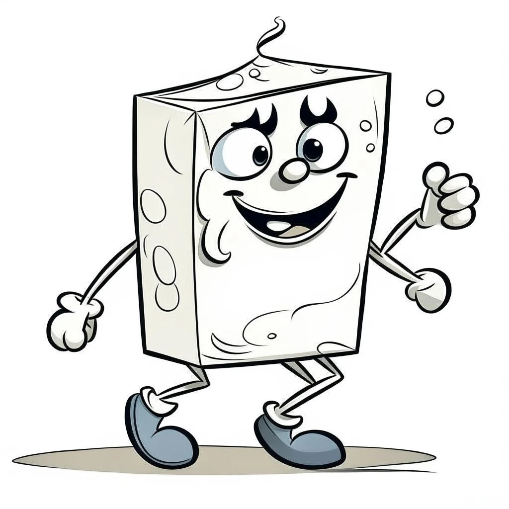 dancing milk carton cartoon