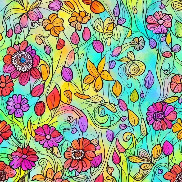 Flower texture, fantasy art style, hand painted, 2 d texture