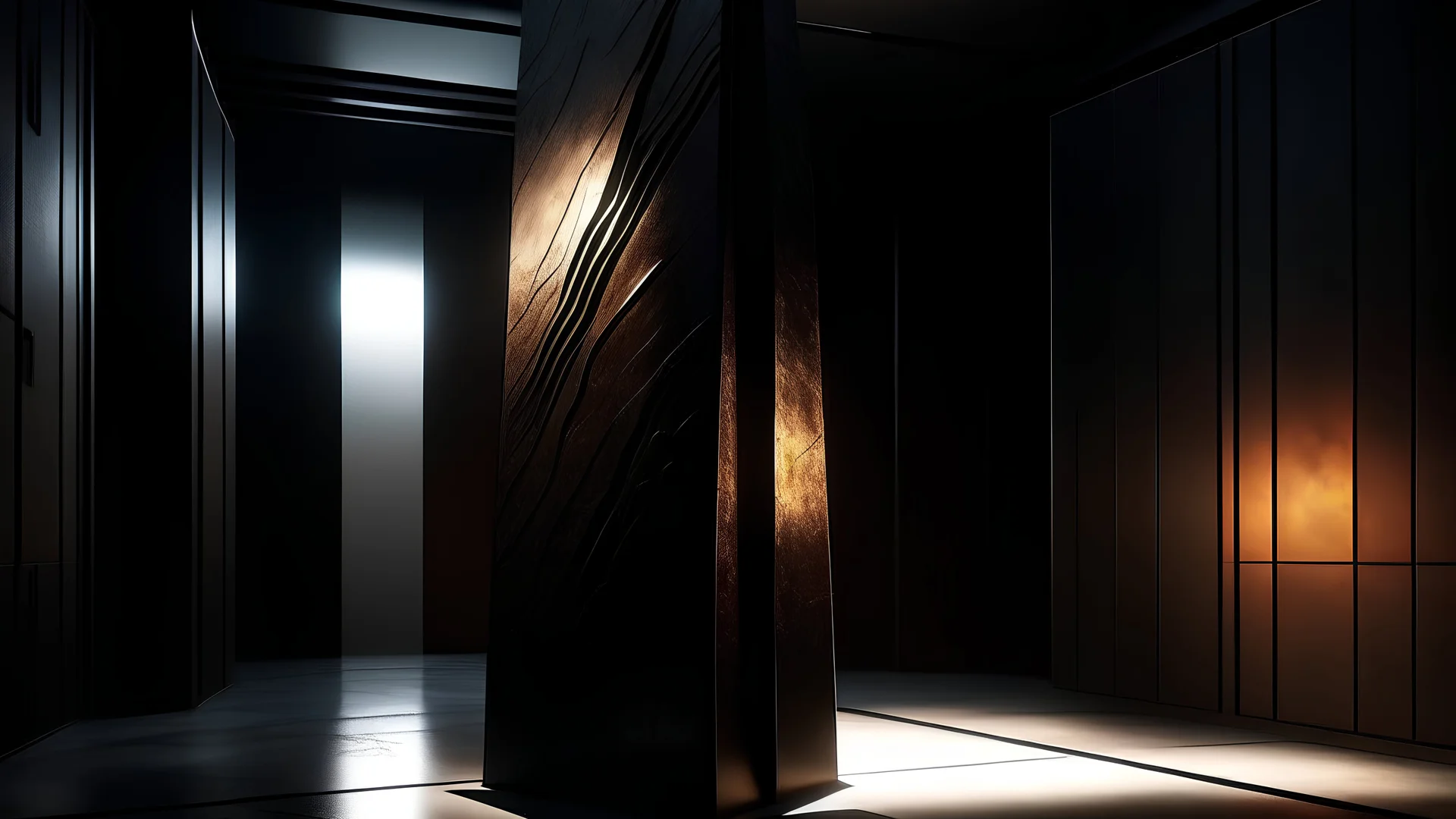 The monolith is enveloped in intense light