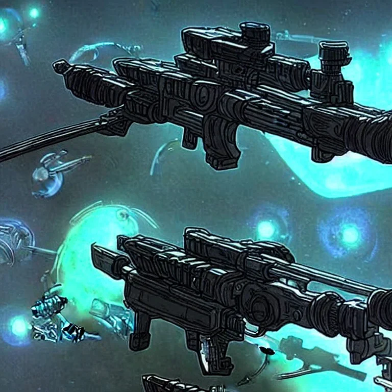 Alien rifle that shoots tentacles to pull the enemy closer