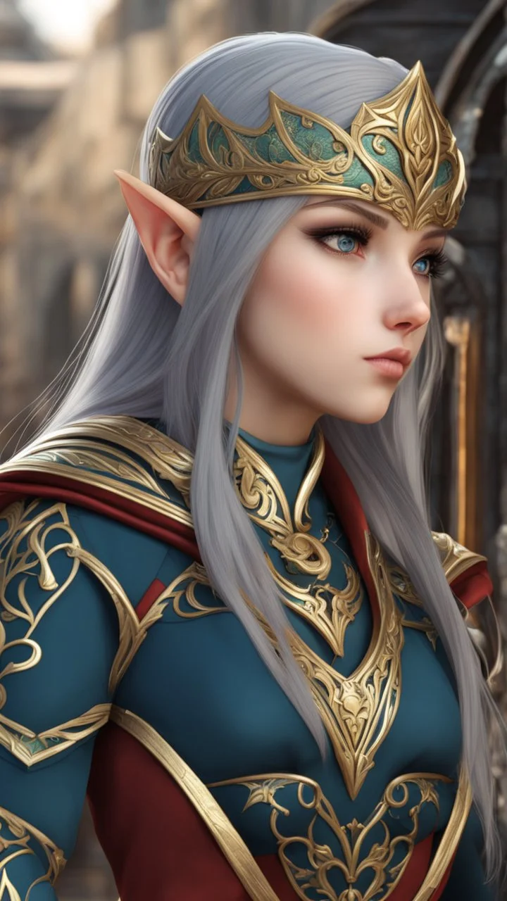 A very close picture to face Elf, 3d realistic anime style, high realistic, ultra detailed, ultra quality, intricate details, highly detailed