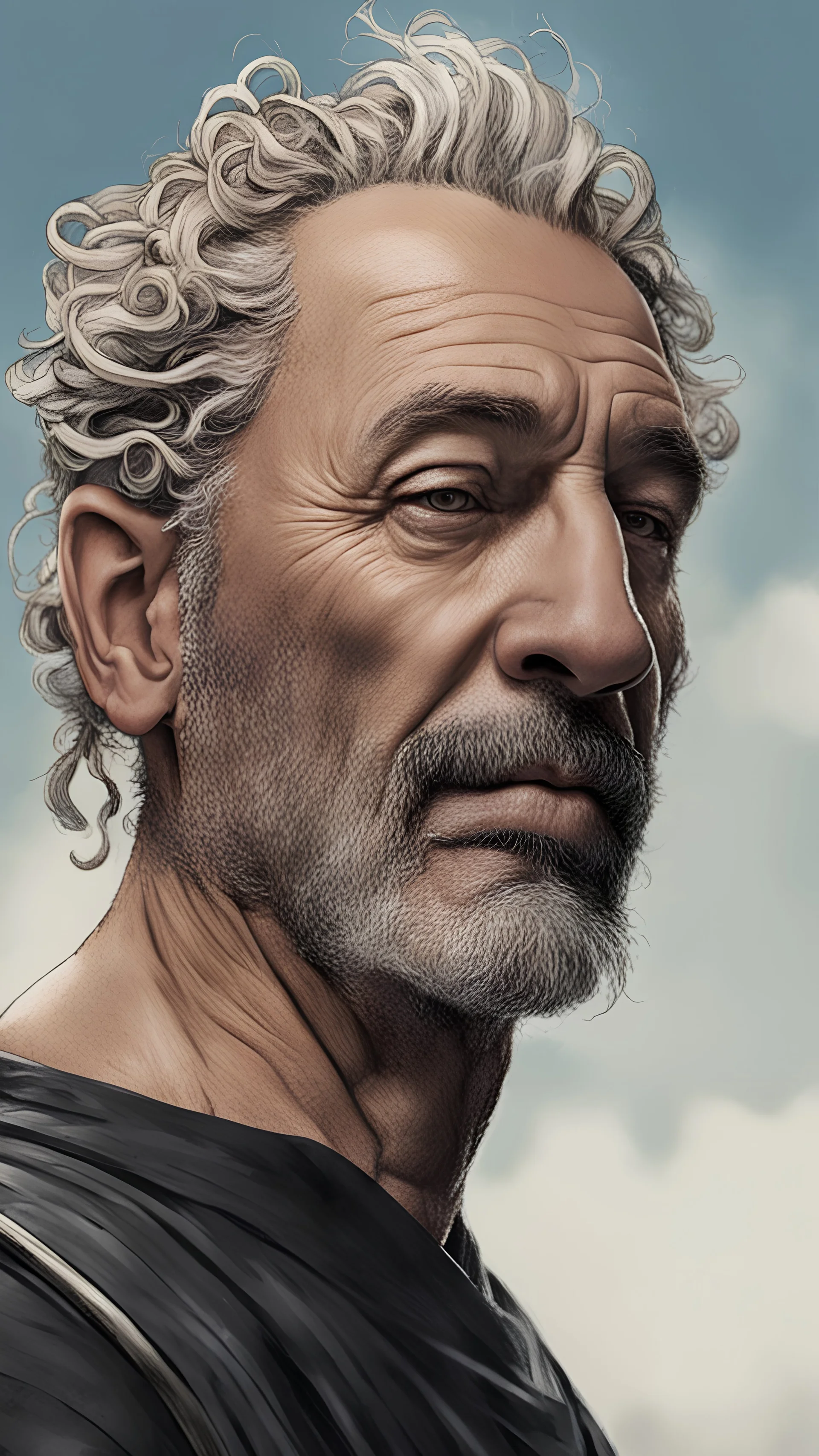 middle aged superhero named Sunpiercer