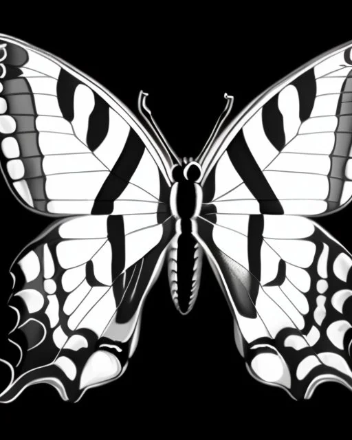 Black and white Butterfly clip art