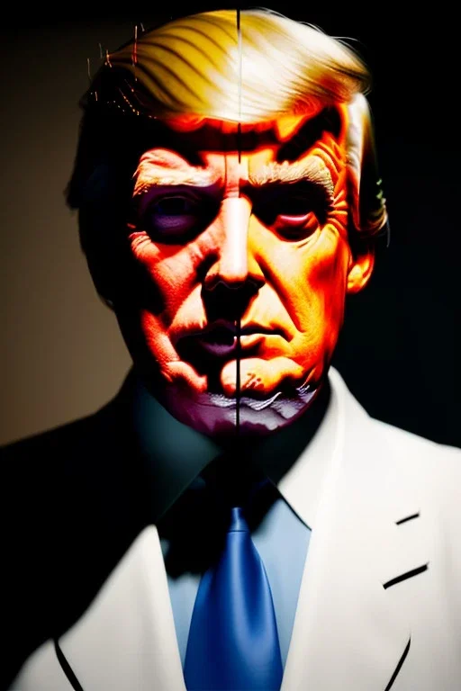 Ultra realistic image night, Donald trump zombie, suit, blood, torn arm, night, the walking dead style, dark ambient, highly detailed, White House background, concept art, unreal engine 5, ray tracing, RTX, focal lighting, ultra detail, volumetric lighting, 3d, finely drawn, high definition, high resolution.