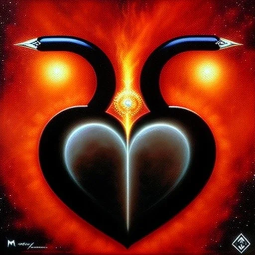 tetasdatia dark goth heart inifite symbol grafitti morphobic viral painting in the style of Wylie Beckert and Menri Shatise,centered, full