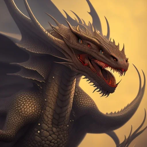 Portrait of dragon, highly detailed, color patterns on wings, soft studio lighting, background 64k