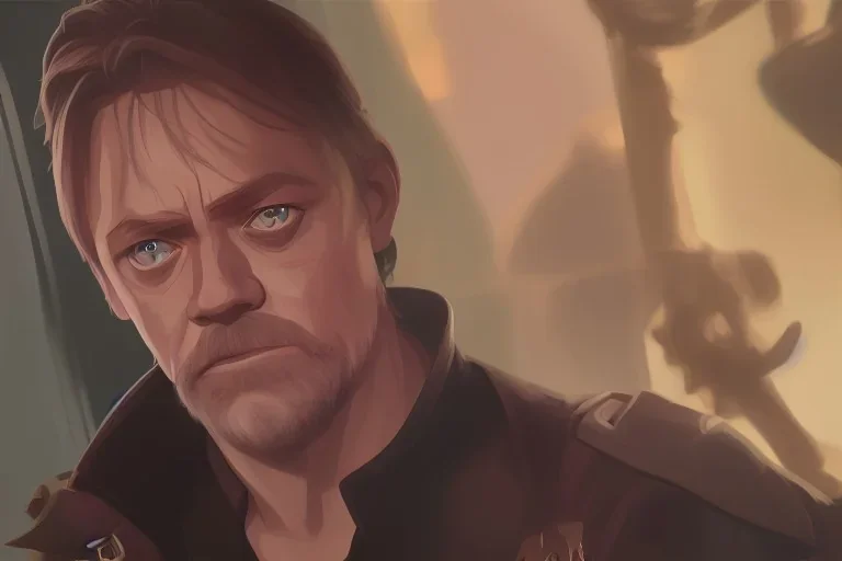 Portrait of Mark Hamill by Jake Bartok