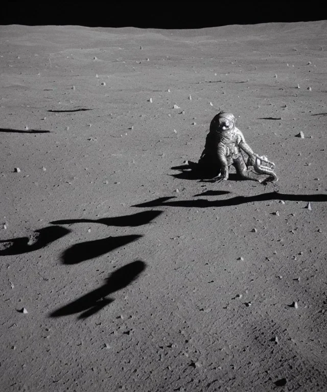 Ghastly Monster on the lunar surface