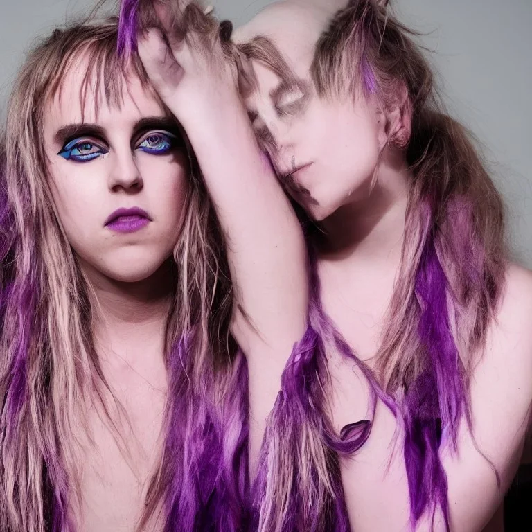 mø, high light ,purple tones