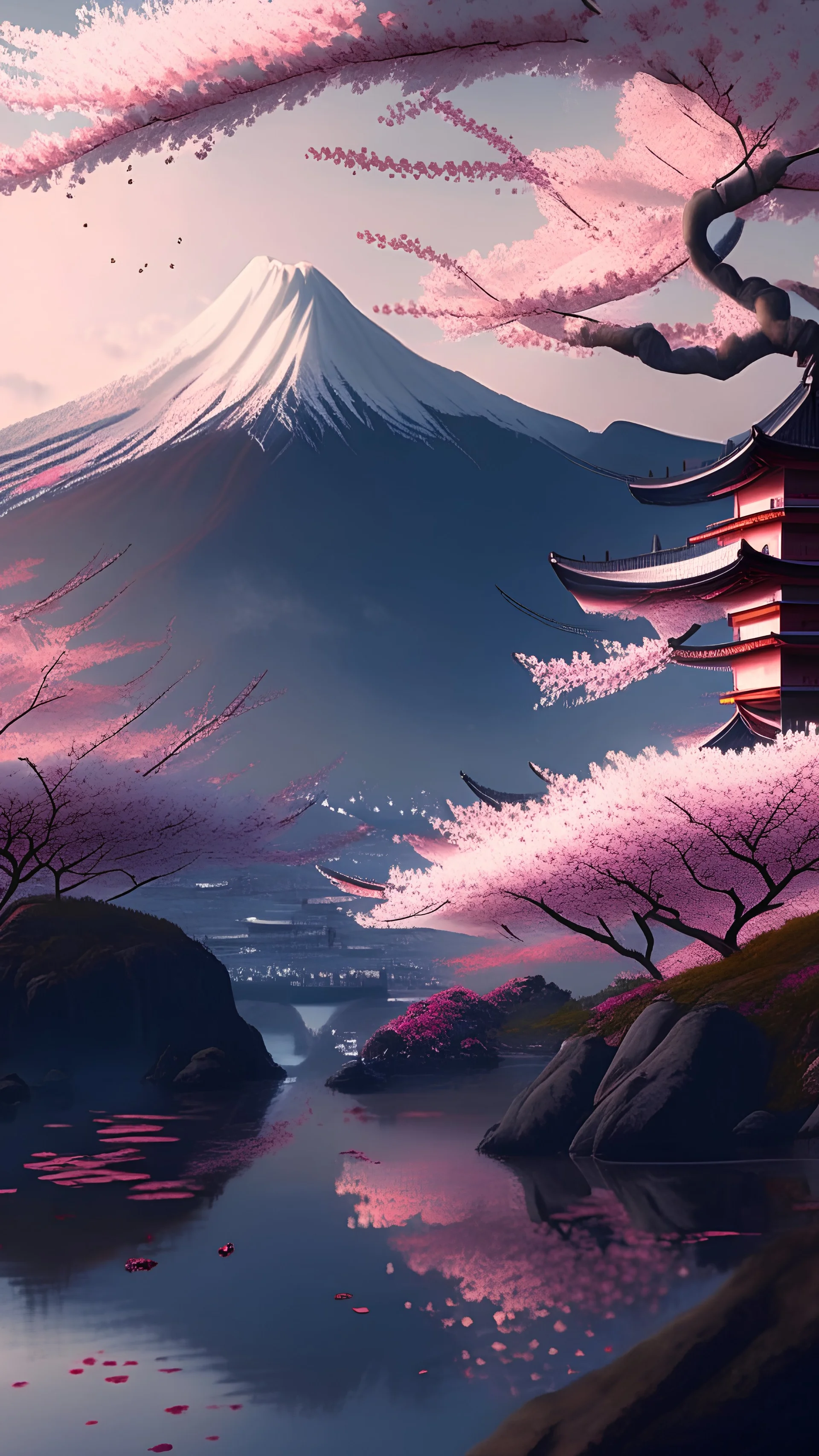 The land of japan,Beautiful,scenery,Cherry blossoms ,4k