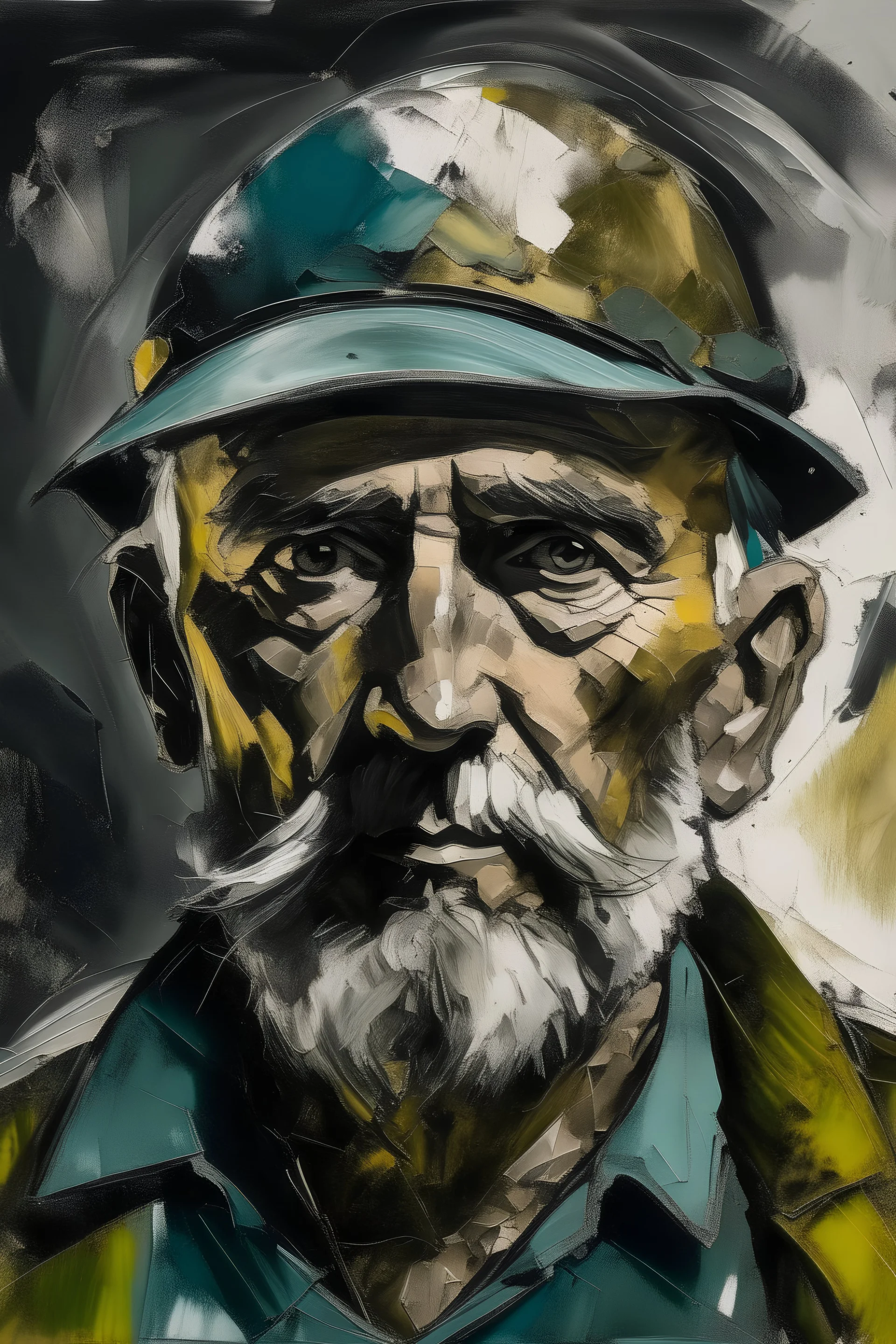 an abstract portrait of a Cornish miner