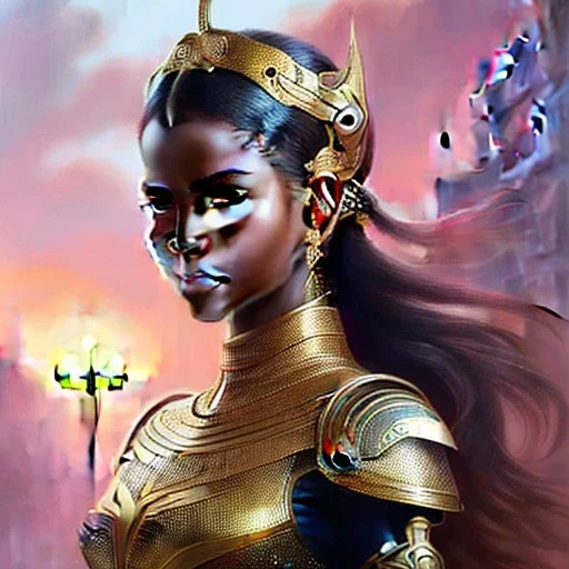 sango fantasy, fantasy magic, intricate, sharp focus, illustration, highly detailed, digital painting, concept art, matte, artgerm and paul lewin and kehinde wiley, masterpiece, full figure, fit in board, cyber punk, pretty accurate hands face fingers natural black aye