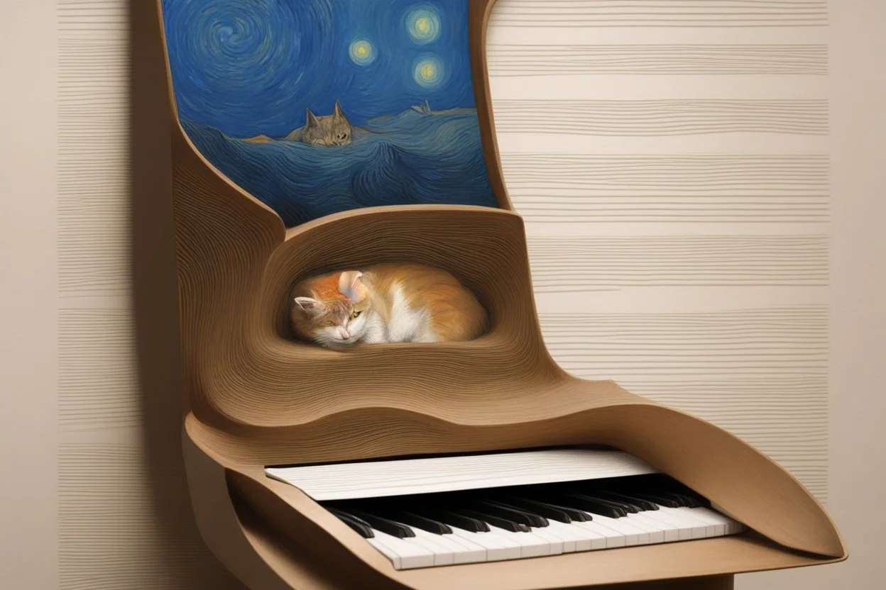 Portrait of a cat by Van Gogh