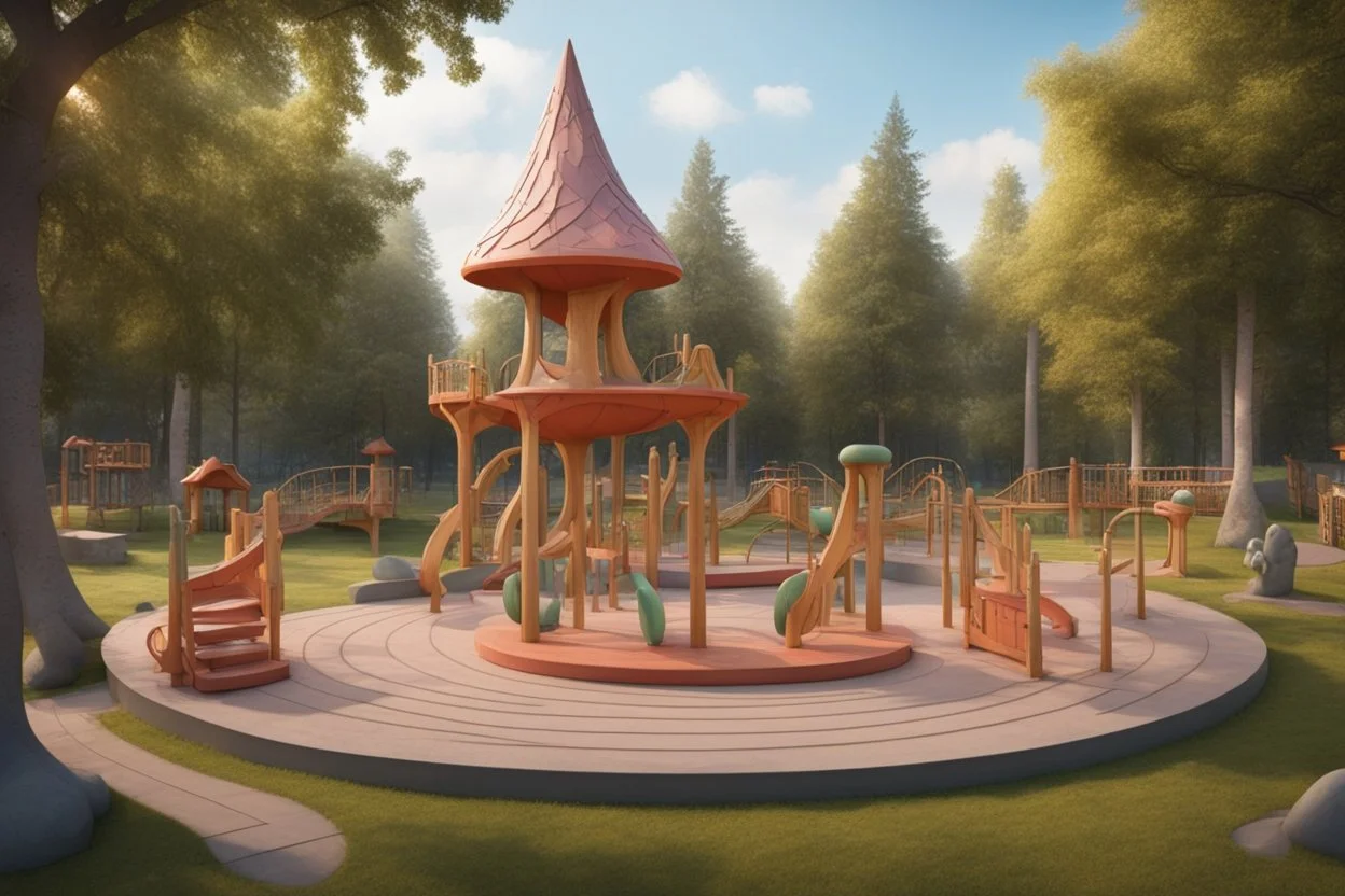 детская площадка в стиле славянских сказок