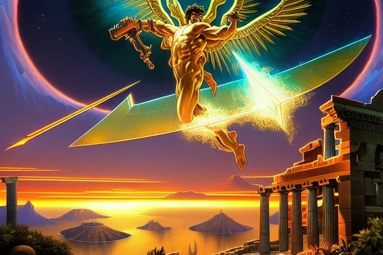 297499062 photorealistic hypermasculine fantasy illustration of I calculated a phantasm to glimpse Pythagoras's golden thigh While performing cult mathematics while visiting Olympus looking down on greece in the style of Dan Mumford, artgerm, Alphonse Mucha, Thomas kinkade, ancient Greece, apparation, specter, smooth, sharp, HDR, dof, deep focus, hyper realistic, magic, mystical, ethereal, 3d render, octane render, Pythagorean hypersigil