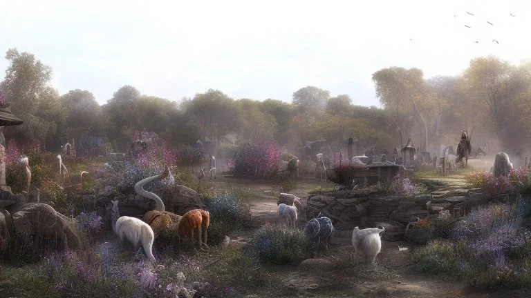 this landscape seen at ground level, digital art, arcade video game, high level of detail