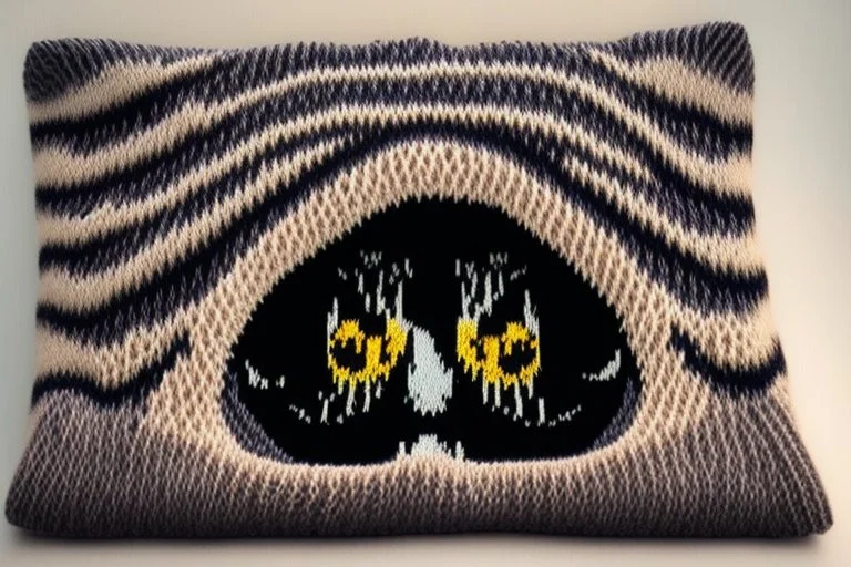 Knitted the scream cat Edvard Munch the scream