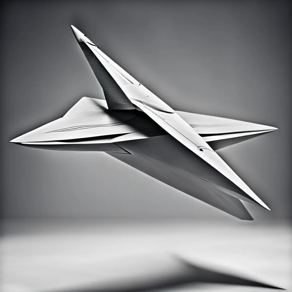 A paper airplane breaking the sound barrier.