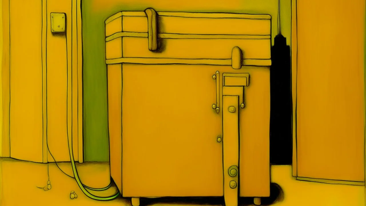 A yellow electrical unit painted by Georges Seurat