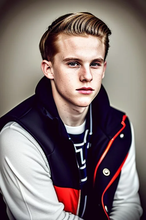 Extremely rich young white boy band portrait