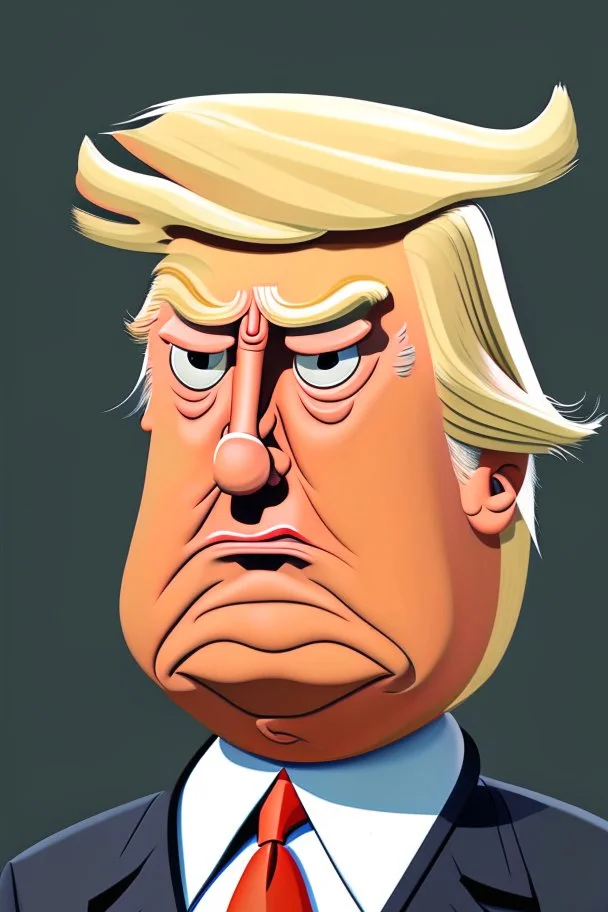 Donald Trump Former President of the United States cartoon 2d