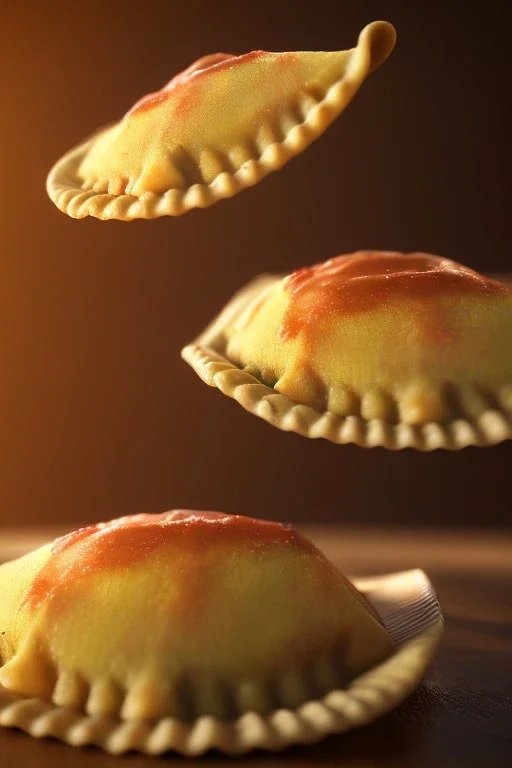 Ravioli abstract art , cooking photo, realistic style ,smooth, god rays, unreal engine 5, ray tracing, RTX, lumen lighting, ultra detail, volumetric lighting