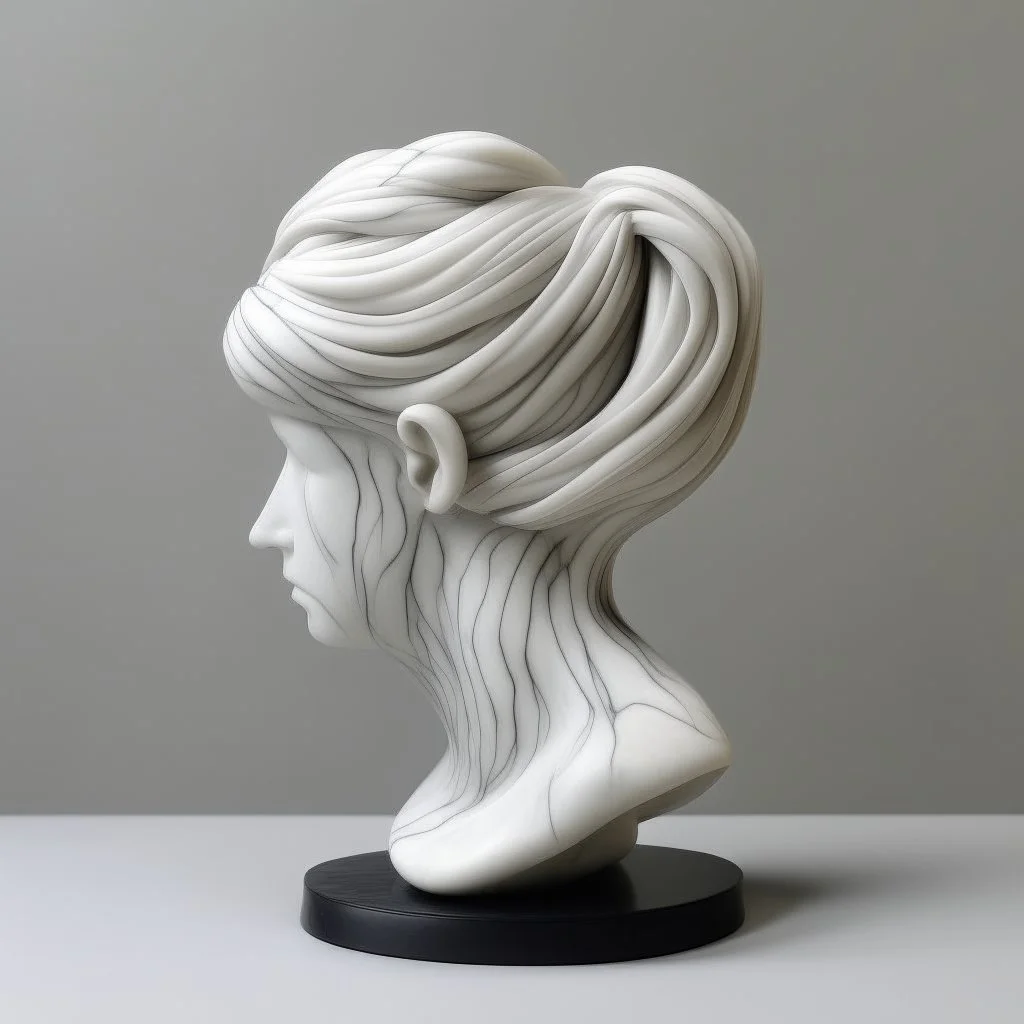simple marble sculpted hair