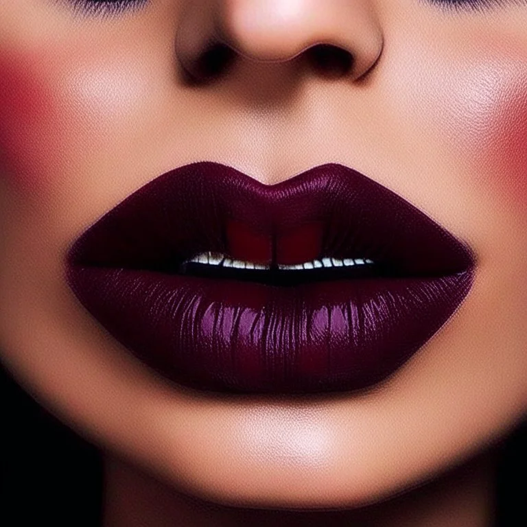 burgundy lips