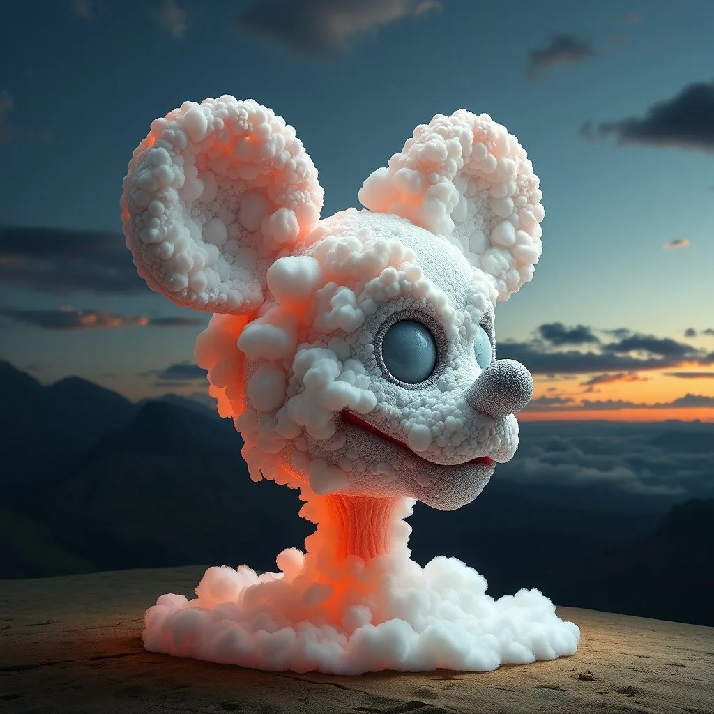 Incredible Biometric imagineer, impossible cloud Disney mouse head, Phlegm