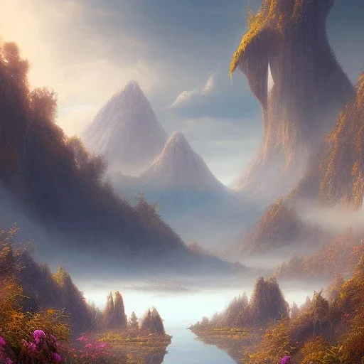 a beautiful painting of a hyper woman on earth matte painting, fantasy art.