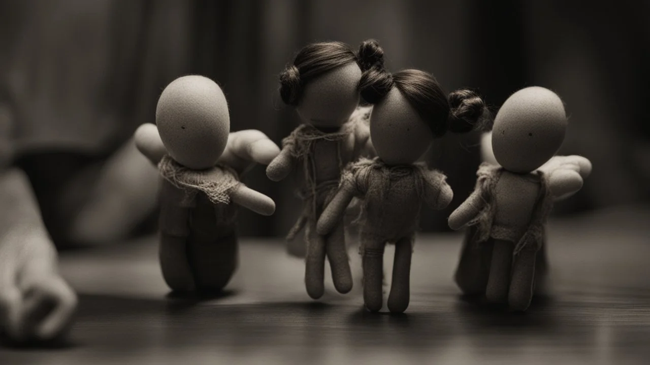 مظلم يد تمسك بخيوط الدمى