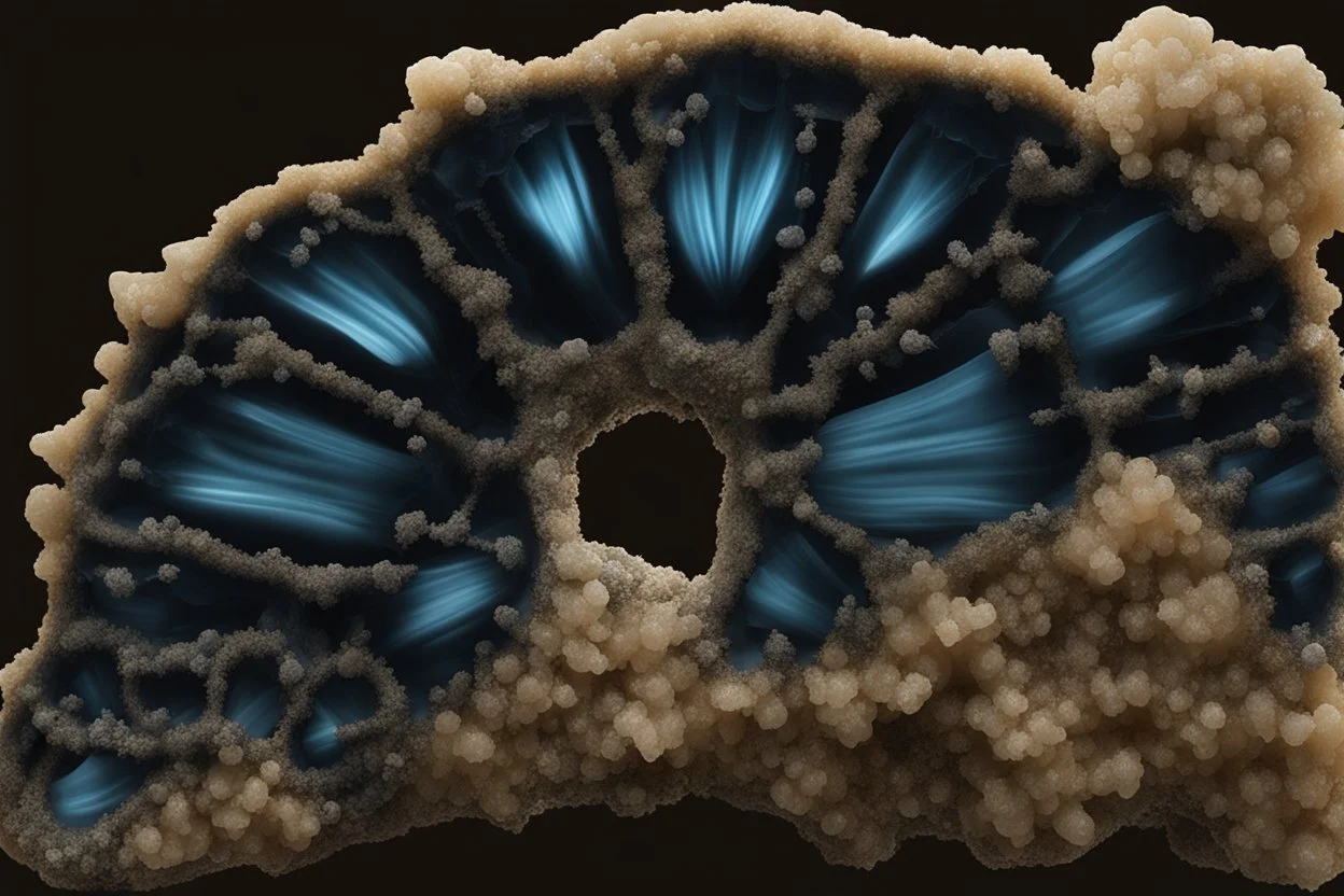 a gothic_arab gate, unique combo of willemite pseudo stalactite with blue hemimorphote with cerussite crystals