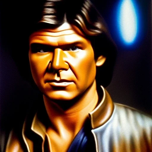 Ultra detailed fullbody Portrait in oil on canvas of Han Solo ,extremely detailed digital painting, extremely detailed face,crystal clear Big Glowing eyes, mystical colors ,perfectly centered image, perfect composition, rim light, beautiful lighting, 8k, stunning scene, raytracing, anatomically correct, in the style of robert e howard and Ken Kelley and Ohrai Noriyoshi and Simon Bisley and tomzj1