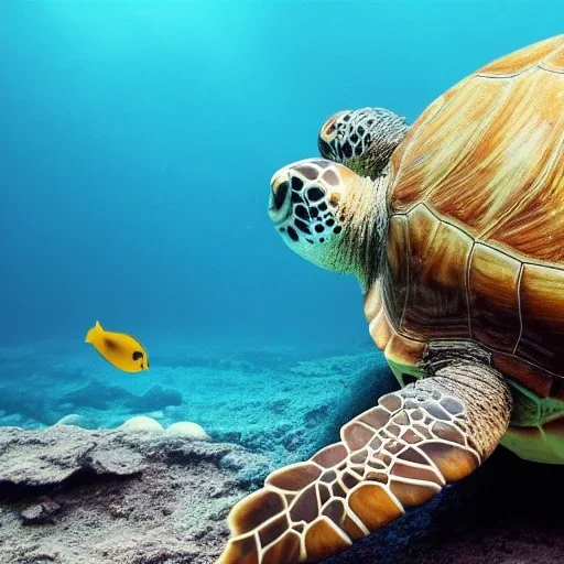 Turtle in the underwater castle