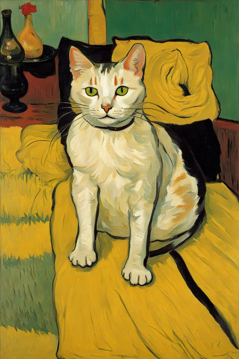 Portrait of a cat by Van Gogh