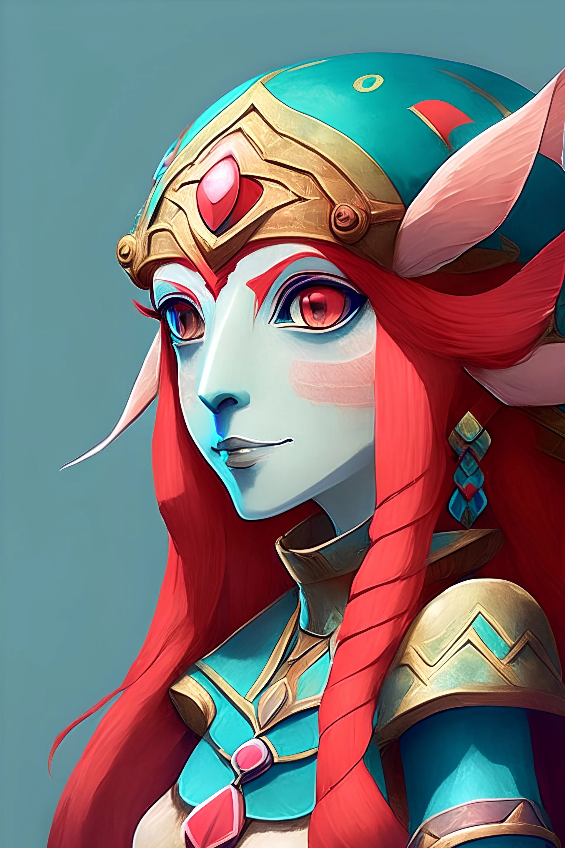 Mipha from Legends of Zelda with Link