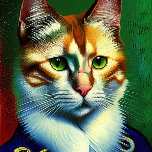 Portrait of a cat by Van Gogh