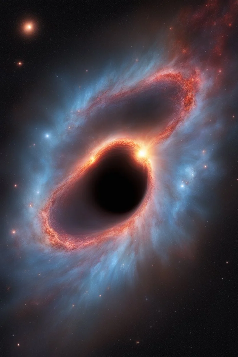 Black hole consuming star in dying galaxy