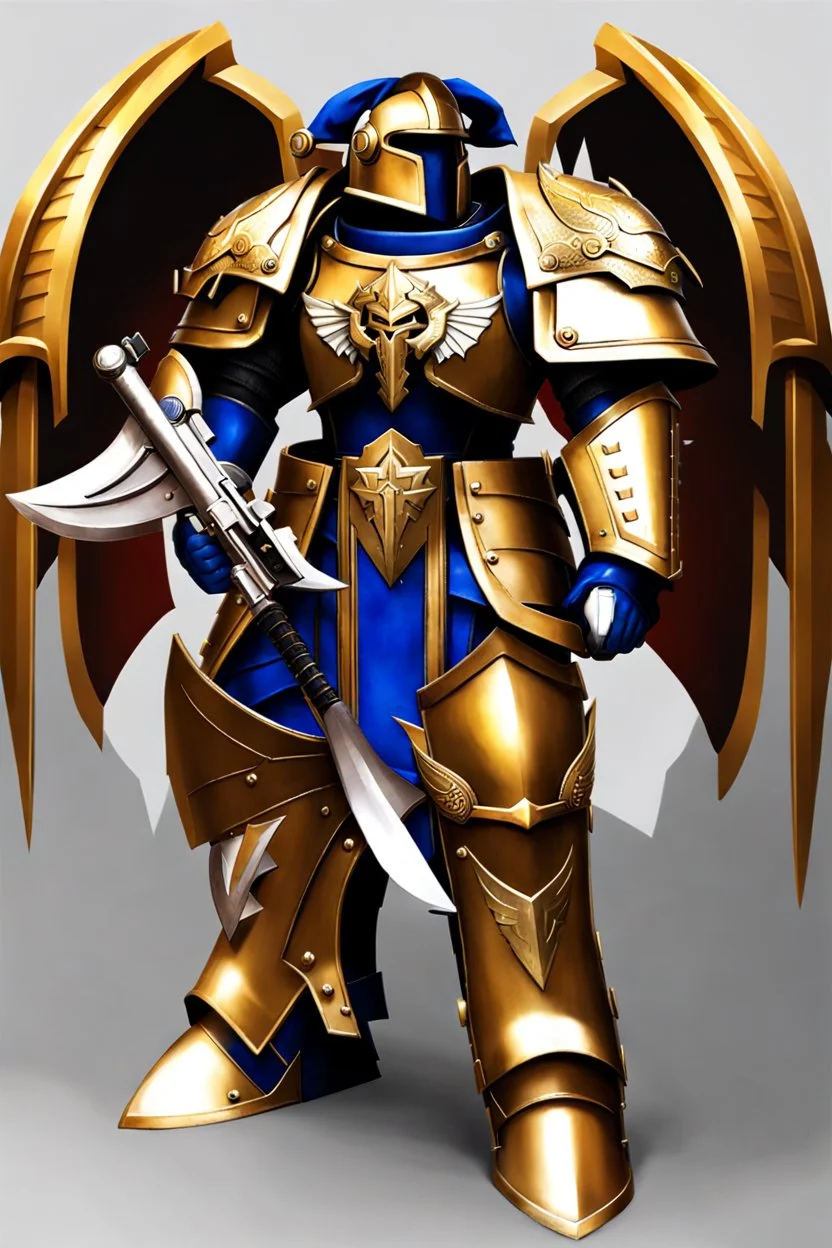 warhammer, space marine, lost legion, dragon legion, dragon warrior, fan art, dragon armor, dragon helmet, golden armor, armor with scale, second legion emblem, helmet details, bolter.jpeg