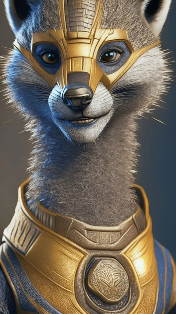 Superhero, meerkat mask, male head, male mouth and nose, hyper realistic, intricately detailed armor, novelty, full body, cinematic, 4k