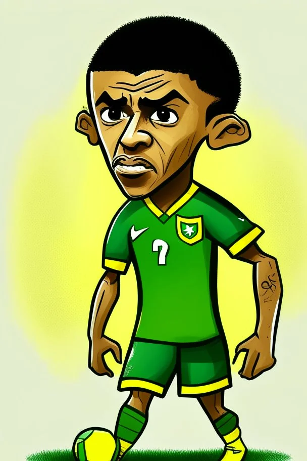 ف ساهقف Brazilian football player cartoon 2d