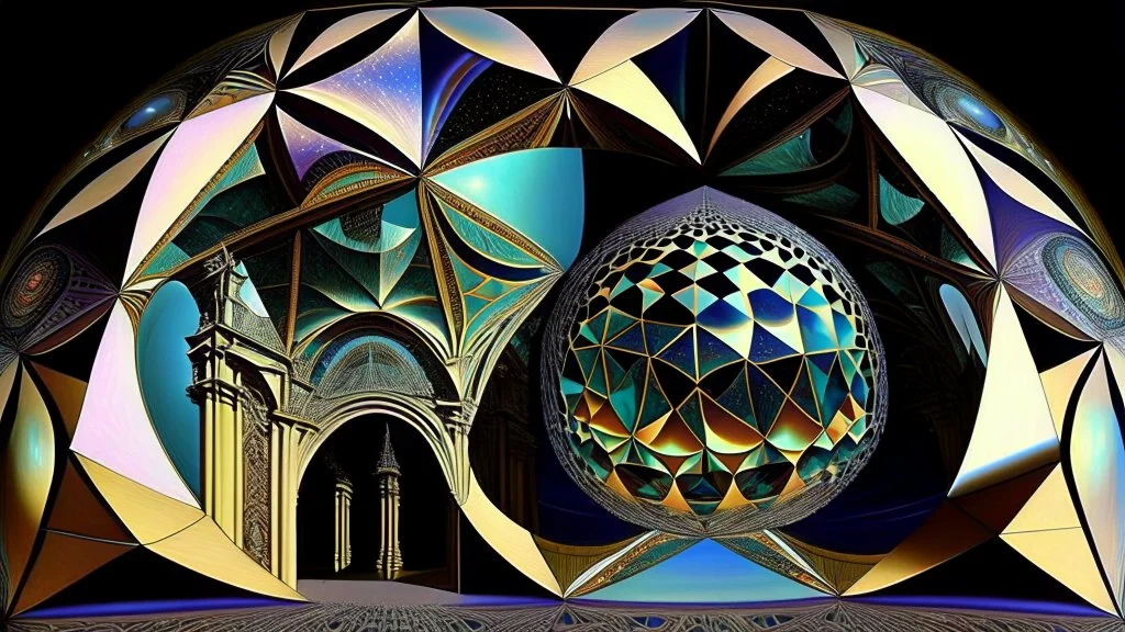 anamorphism trompe l'oeil möbius hyperspace jeweled impossible dome giant