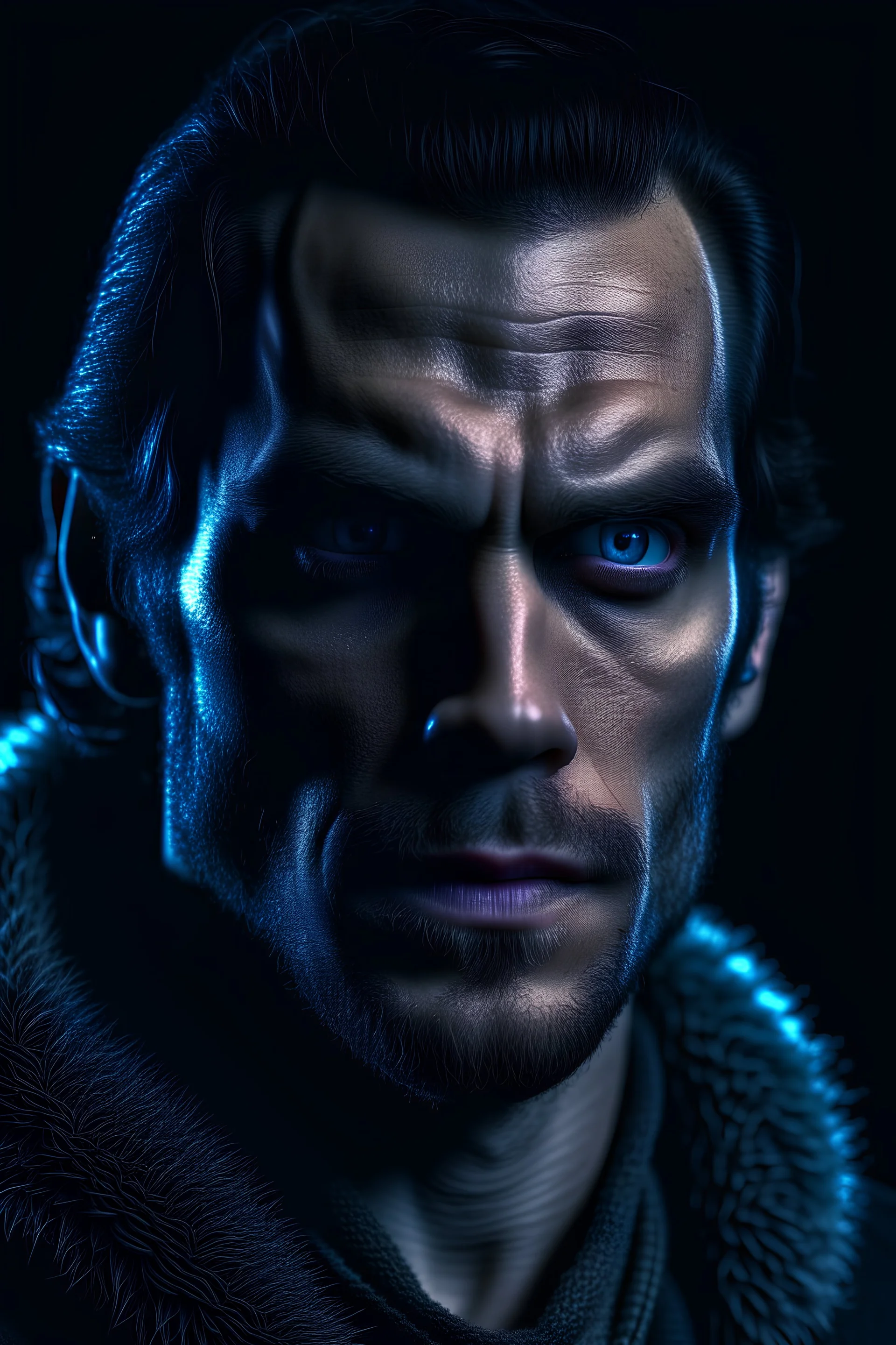 Henry Cavill as a werewolf, 90mm studio photo, hyperrealistic